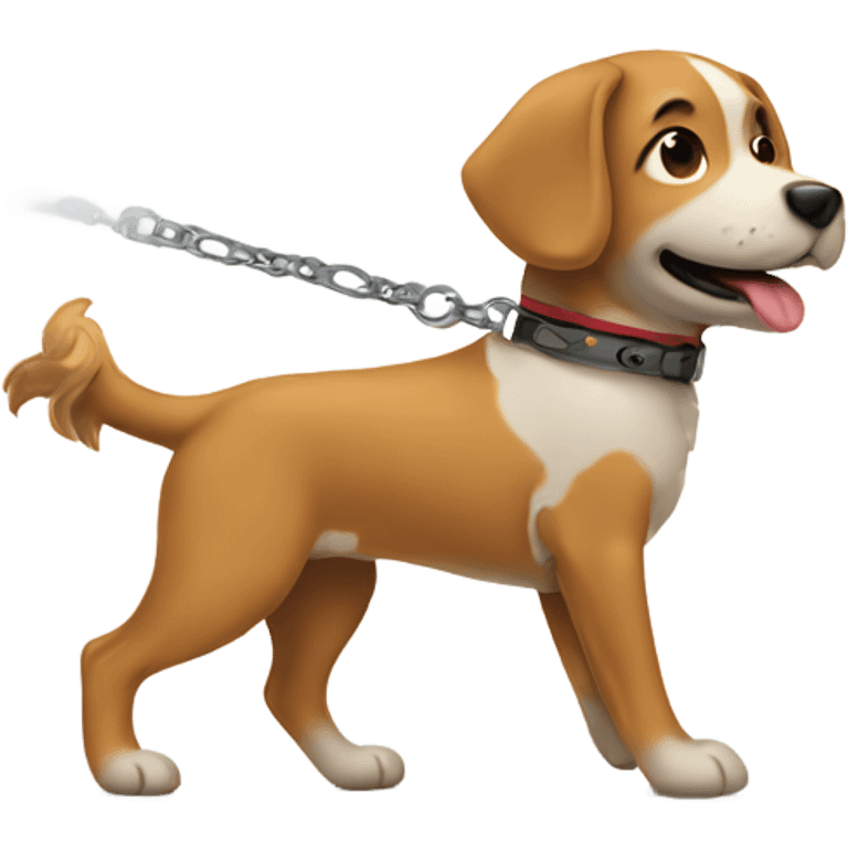 Dog on leash emoji