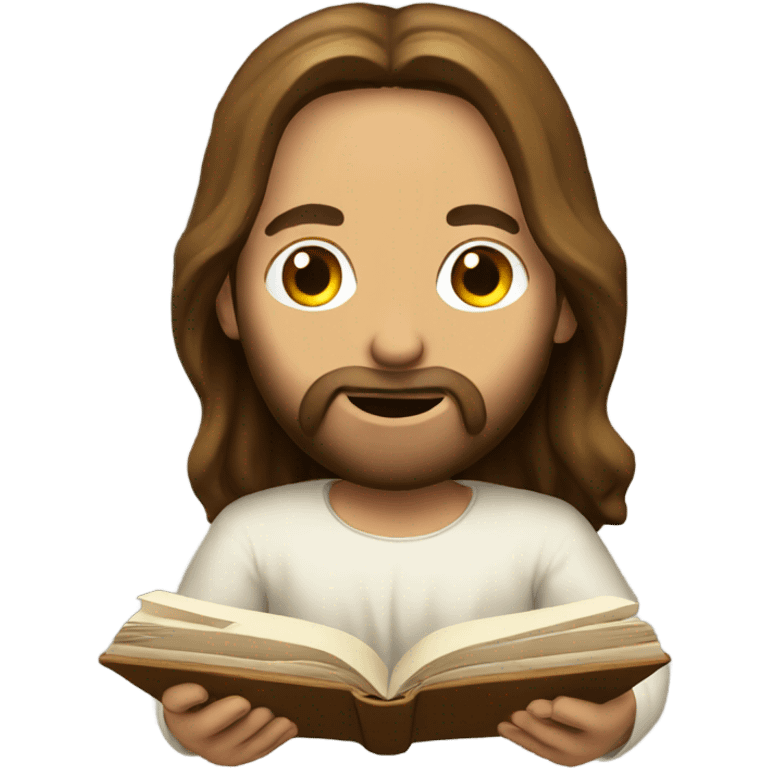 Jesus eating a book emoji