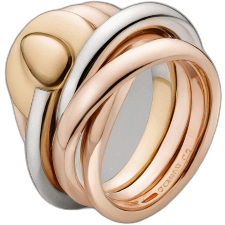 Cartier Trinity ring gold rose gold white gold emoji