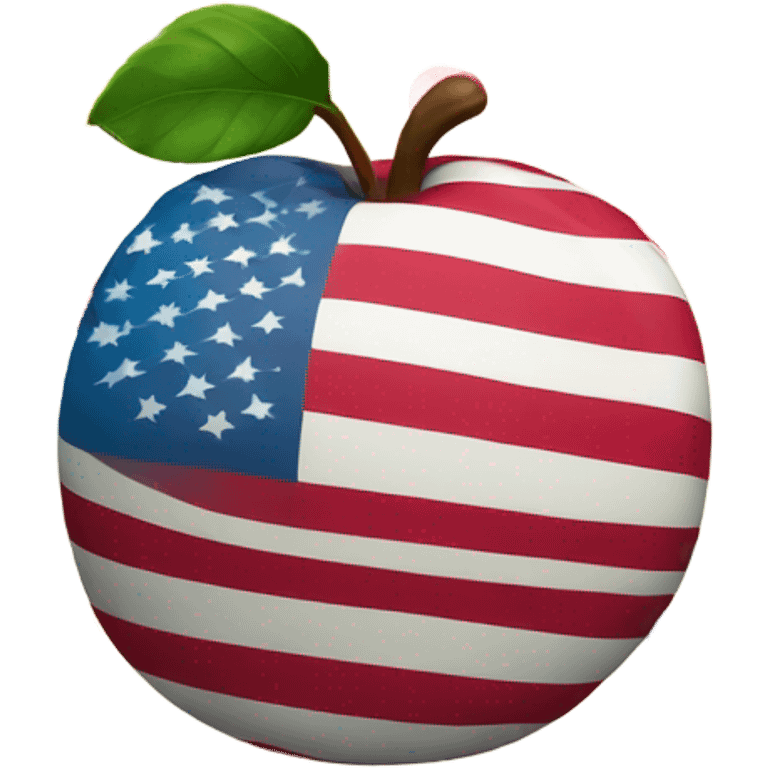 American flag with fruit emoji