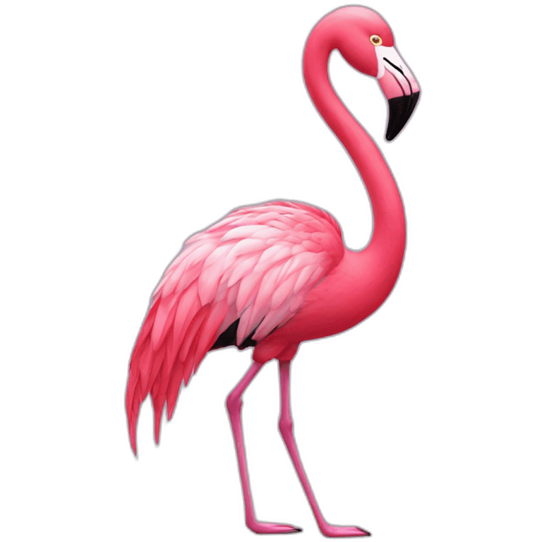 Flamingo wearing high heels emoji