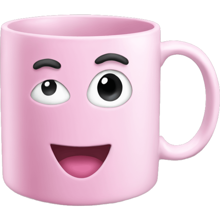 Pink coffee mug emoji