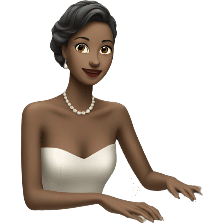 elegant lady playing the grand piano emoji