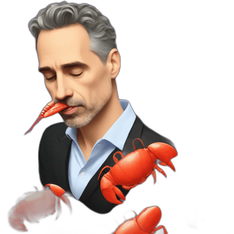 jordan peterson kisses lobster emoji