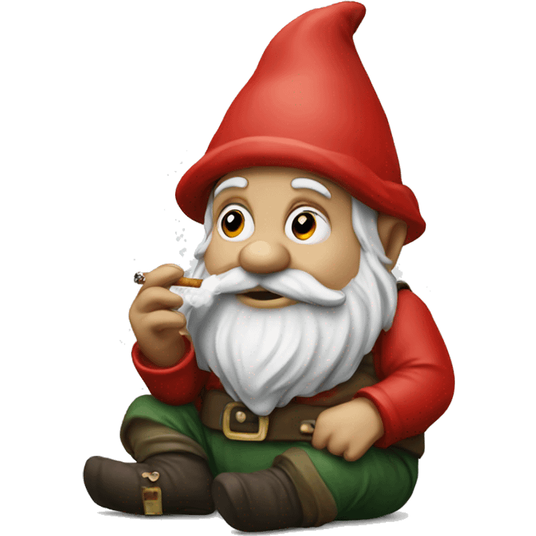 Gnome smoking a rollie emoji