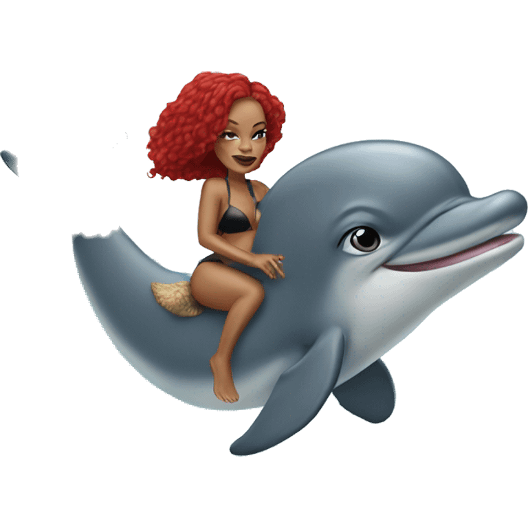 rihanna riding a dolphin emoji