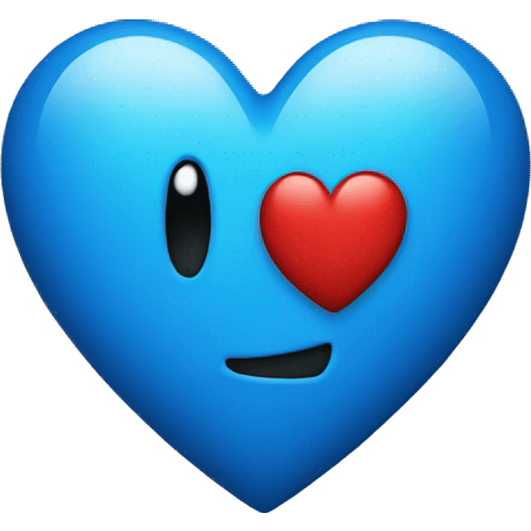 Blue heart beating emoji