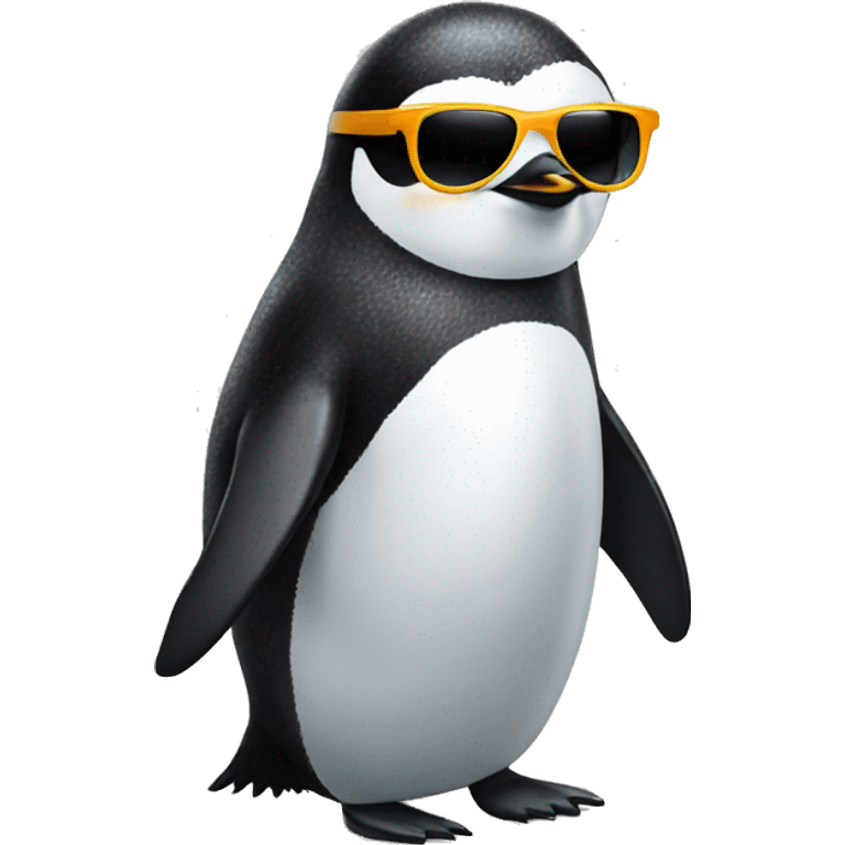 Penguin with sunglasses  emoji