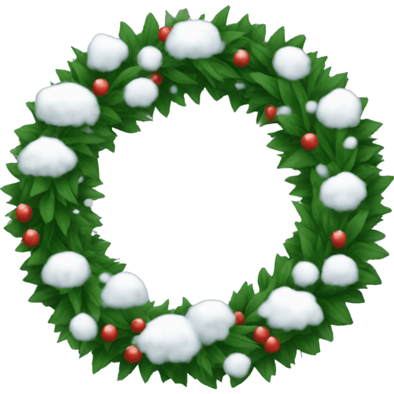 wreath with snow  emoji