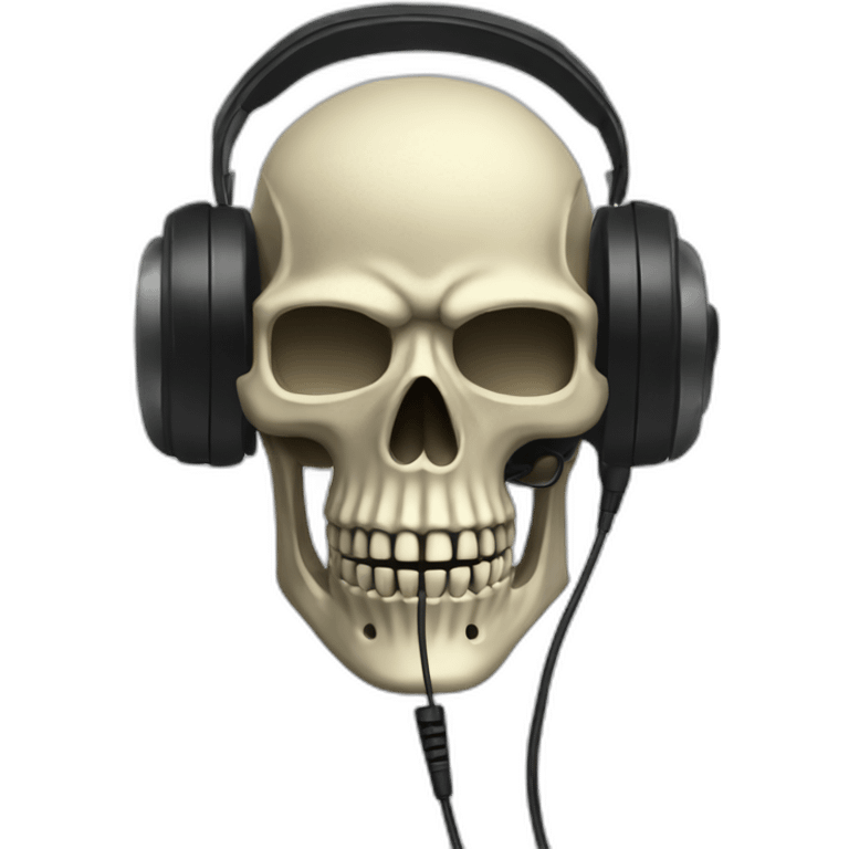 Military Skeleton mask with a long black mask underneath it and headset with a microphone emoji