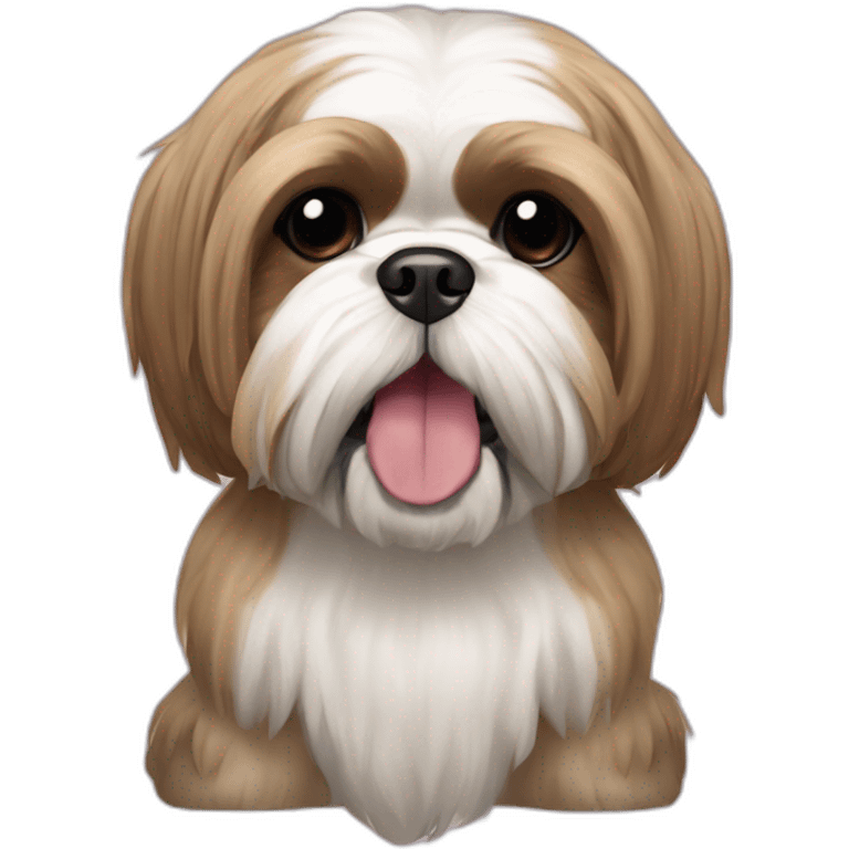 perro shih tzu; riendose, muy fuerte emoji