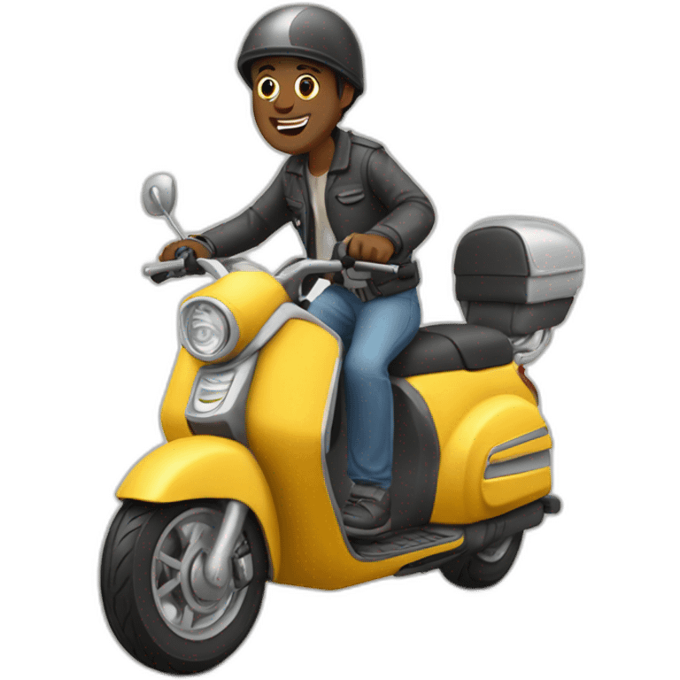 zemour qui fait du scooter emoji