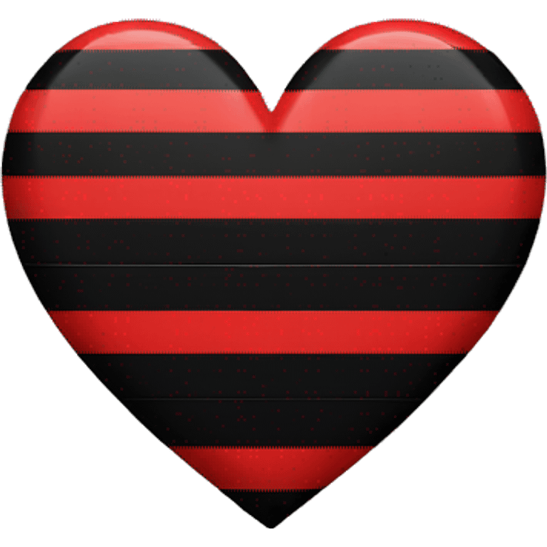 Red black stripe heart emoji