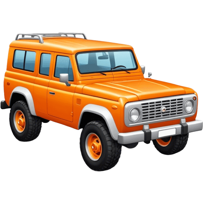 Orange 4x4 car emoji