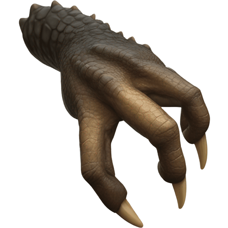 Claw hand of a gator emoji