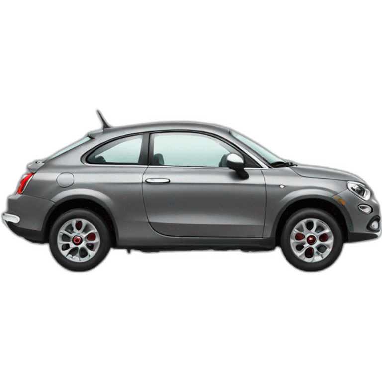 gray fiat fastback modern suv emoji