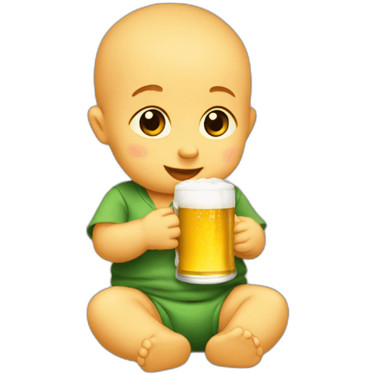 Baby drinking beer emoji