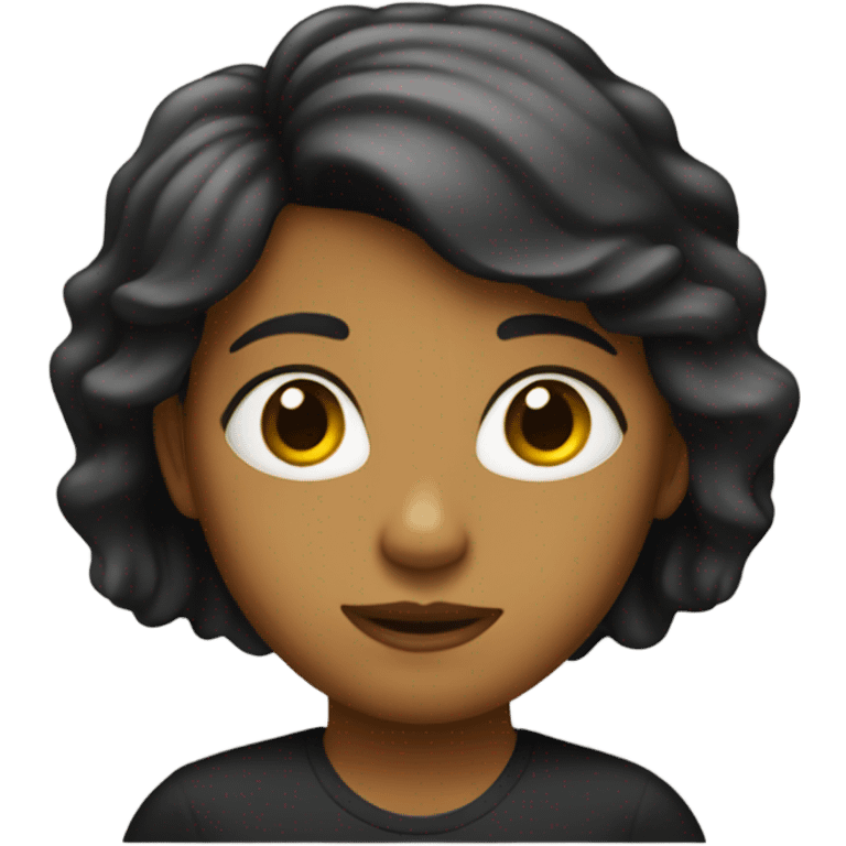 chica de pelo lacio negro  emoji