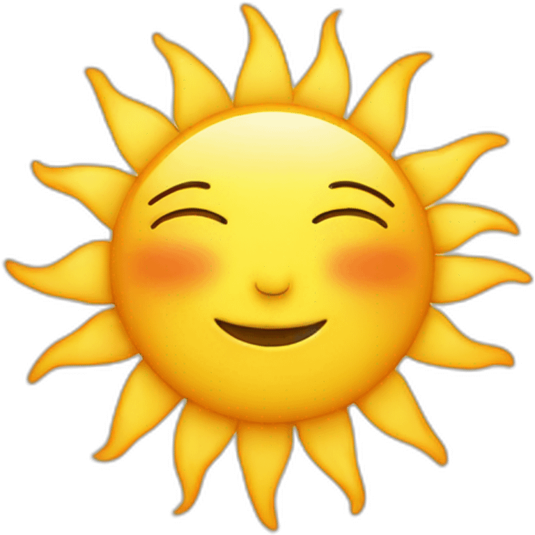 Sun with face emoji