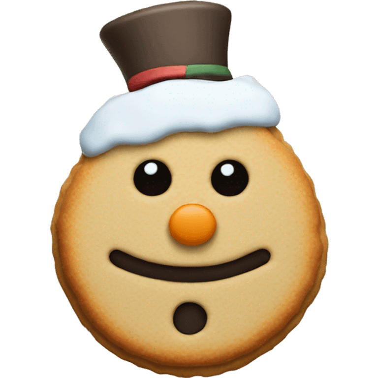 beige snowman cookie emoji