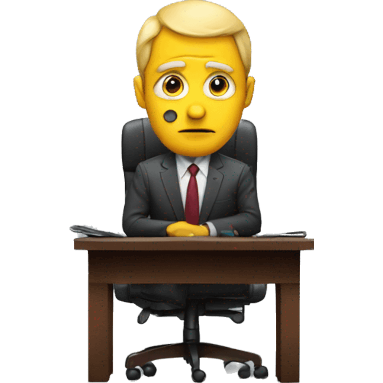 politician man with interrogation point emoji