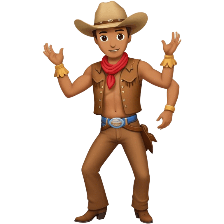 Dancing cowboy emoji