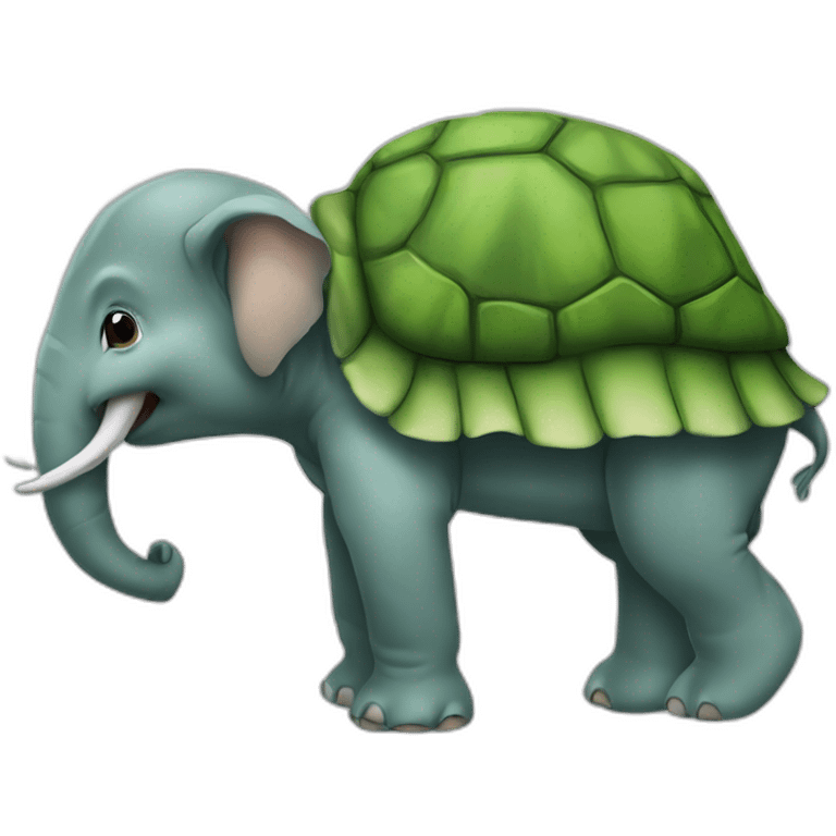 Tortue sur éléphant emoji