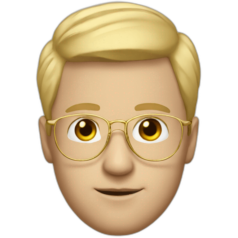 blonde white man with golden aviator glasses emoji