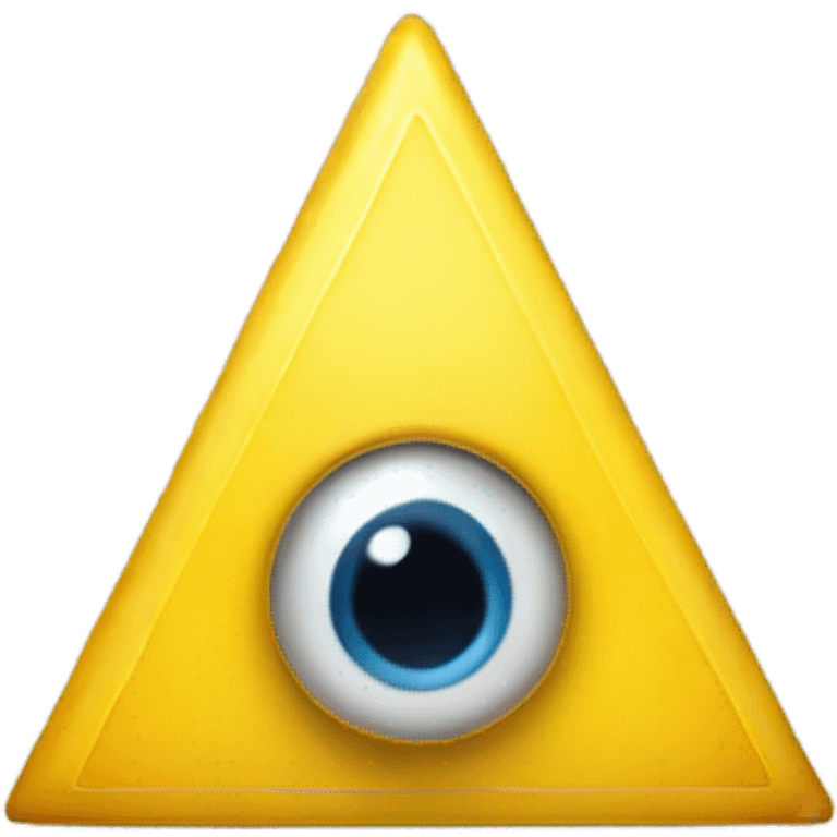 a fancy yellow triangle with a single eyeball emoji