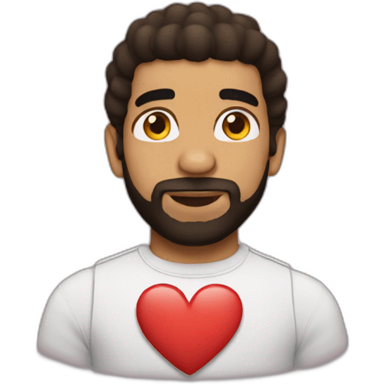 drake with heart hair emoji