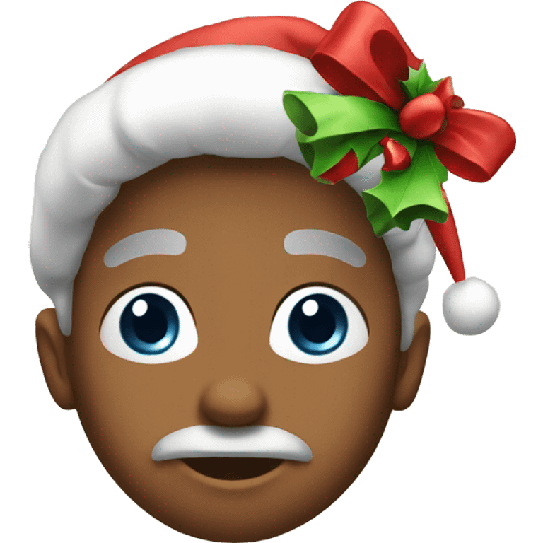 Christmas with a bow emoji