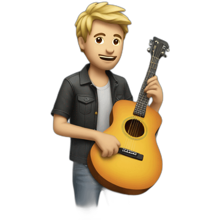 man playing guitar emoji