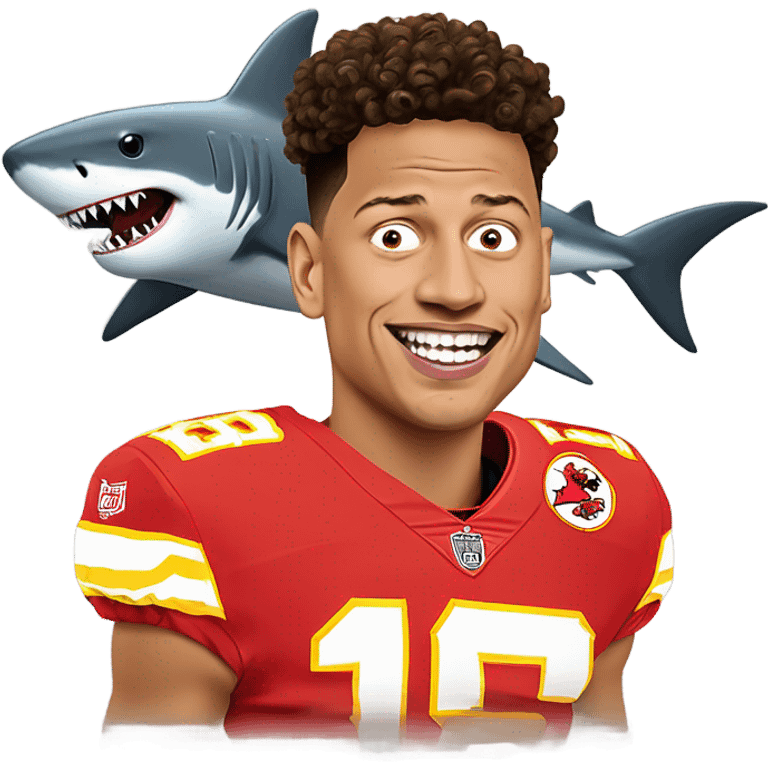 Shark eating Patrick Mahomes emoji