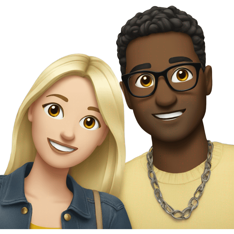 selfie of two stylish friends emoji