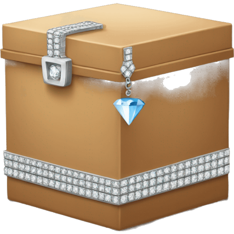 Brown box with diamond ring emoji