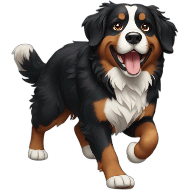 Bernese Mountain Dog Dancing emoji