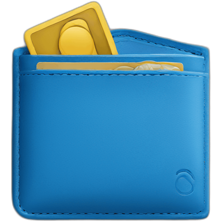 blue colour pocket wallet emoji