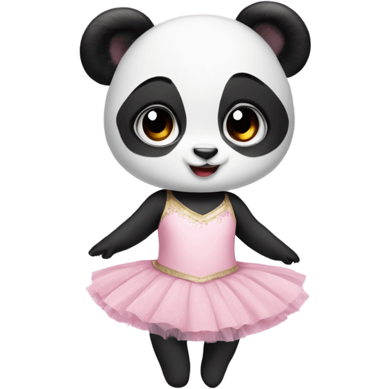 Baby panda in a ballerina costume  emoji