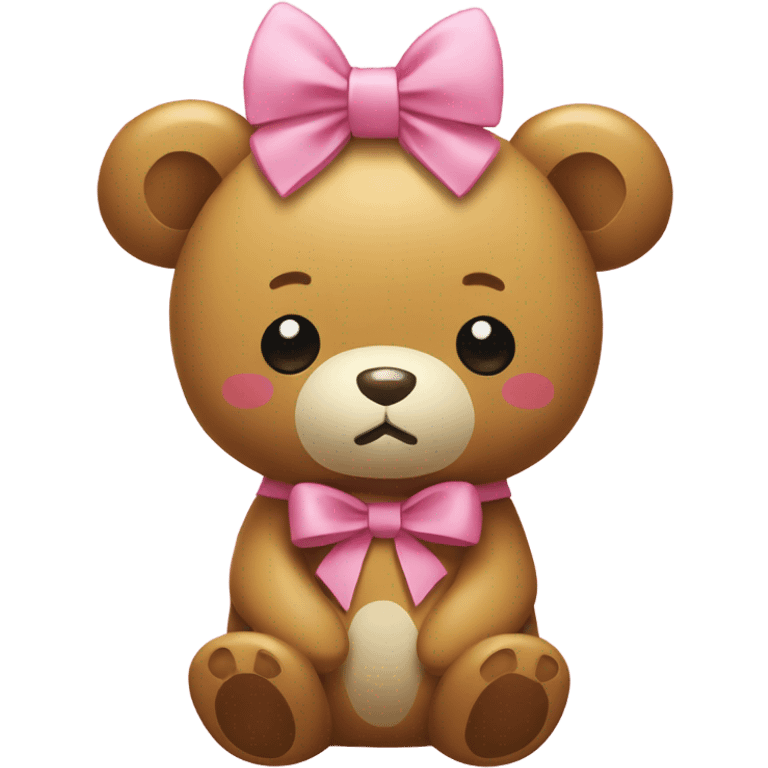 rilakkuma with a pink bow emoji