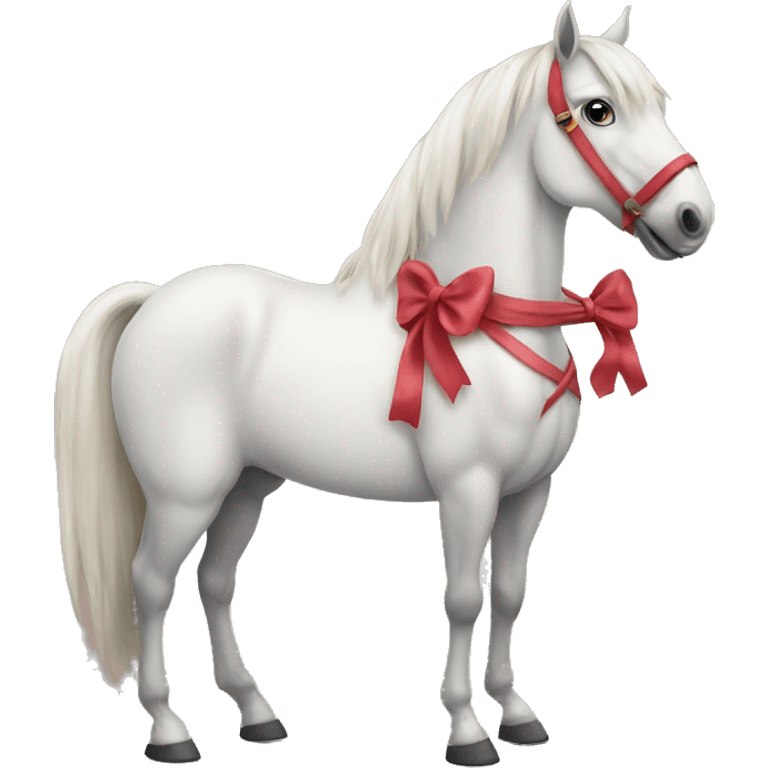 horse with a bow emoji