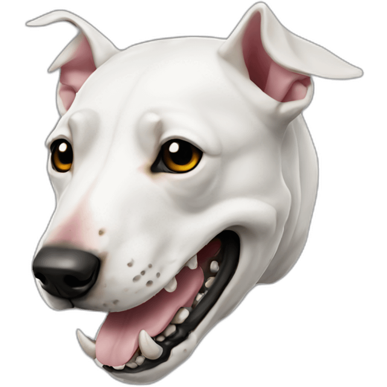 Bullterrier dog skull emoji