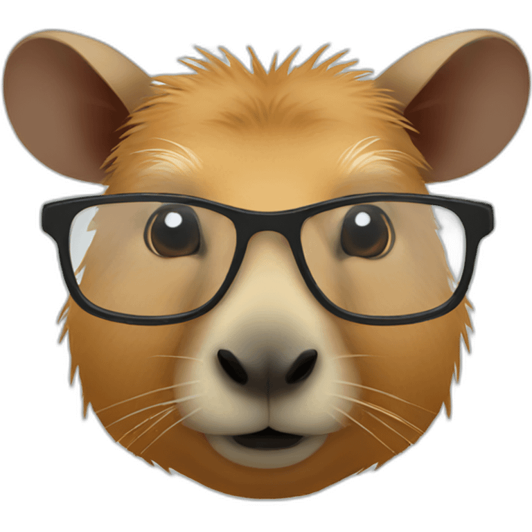 Capybara glasses emoji