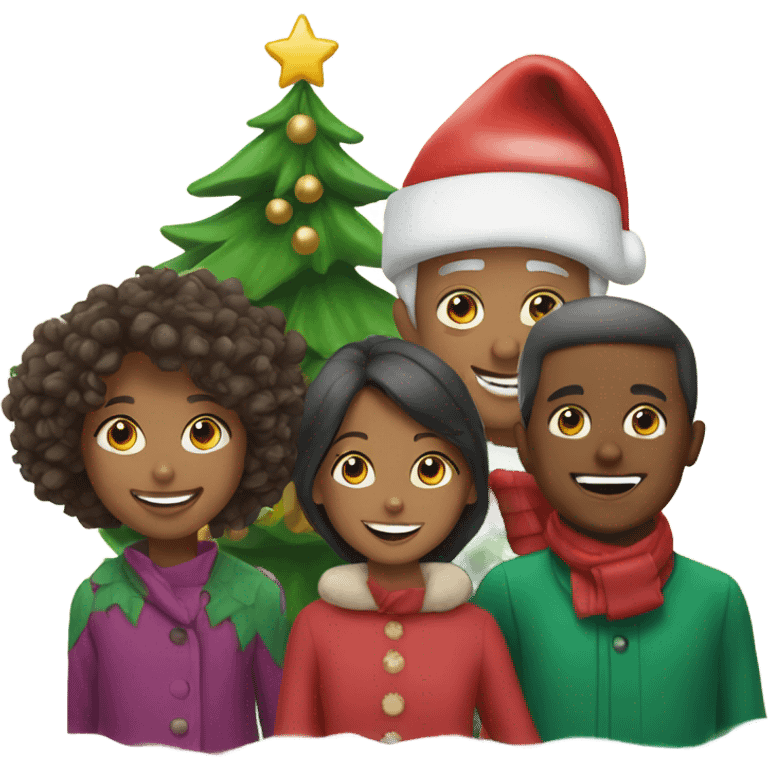 christmas joy with children emoji