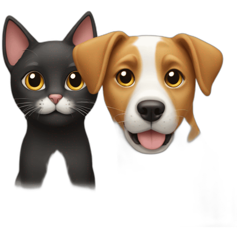 Cat and dog emoji