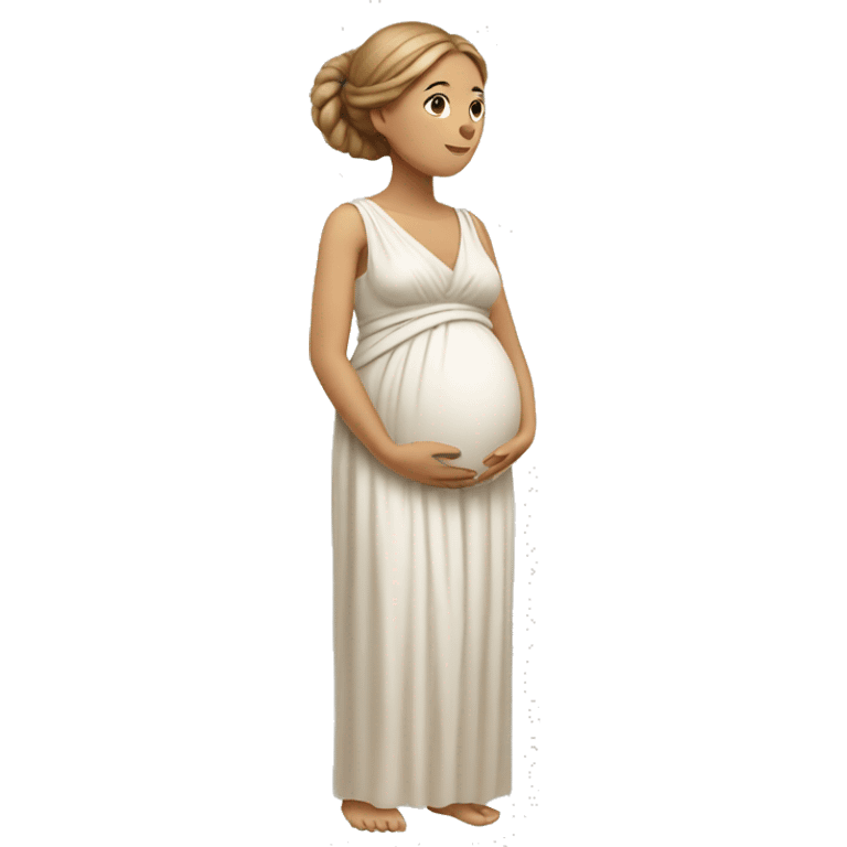 white ancient greek woman pregnant emoji