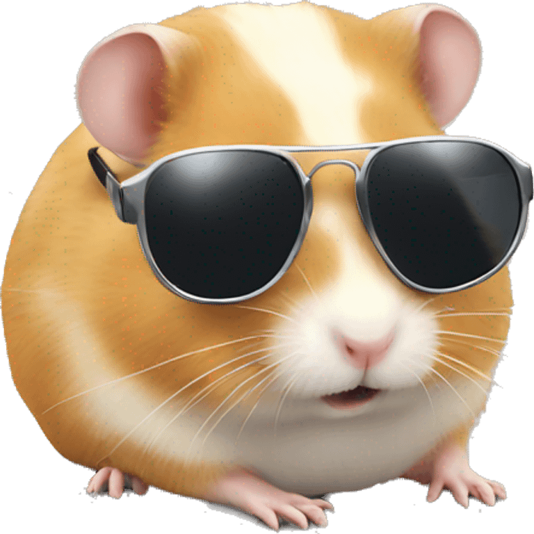 Hamster wearing sunglasses  emoji