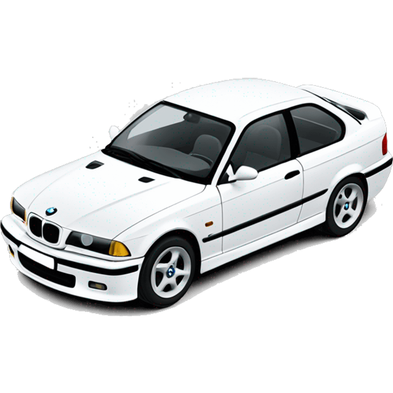 White Bmw e36 compact emoji