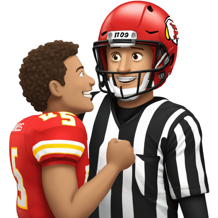 Patrick mahomes hug referee emoji