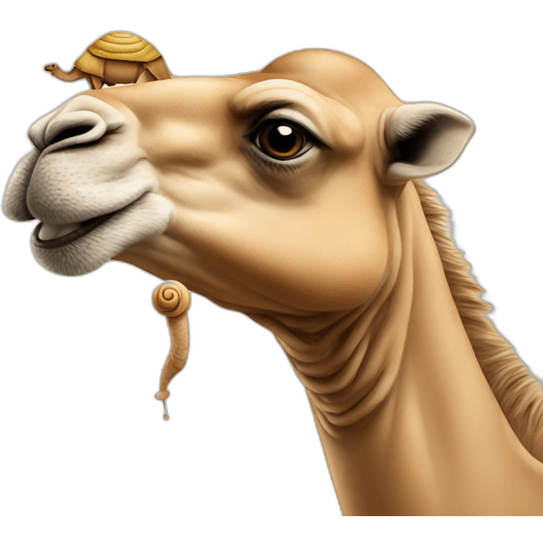 camel-with-snail-head emoji