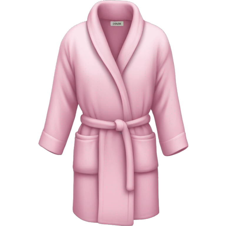 Light pink short bathrobe  emoji